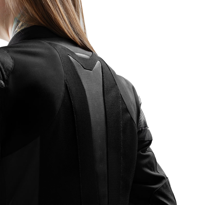 Chaqueta de moto para mujer Rebelhorn Hiflow V negra