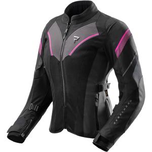 Chaqueta de moto para mujer Rebelhorn Hiflow V negro-gris-rosa