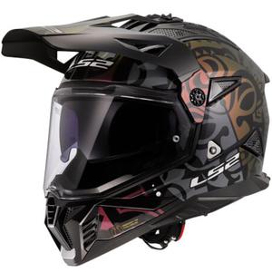 Casco de moto enduro LS2 MX702 Pioneer II Rangi negro
