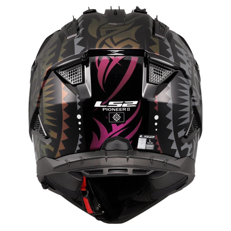 Casco de moto enduro LS2 MX702 Pioneer II Rangi negro