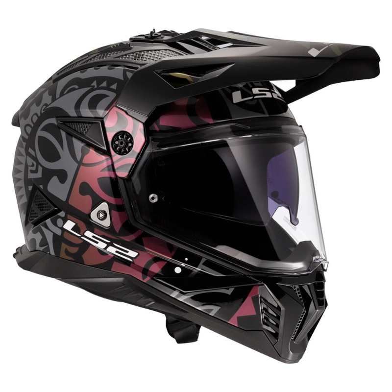 Casco de moto enduro LS2 MX702 Pioneer II Rangi negro