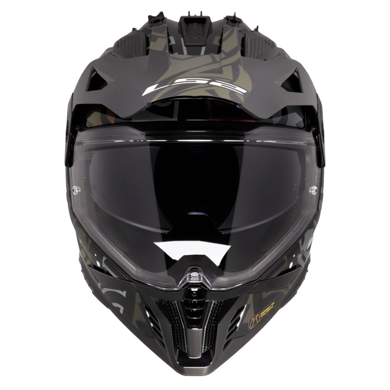 Casco de moto enduro LS2 MX702 Pioneer II Rangi negro