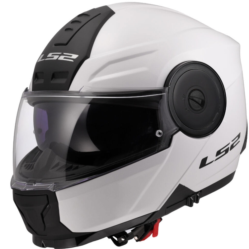 Casco de motocicleta abatible LS2 FF902 Scope II Blanco sólido