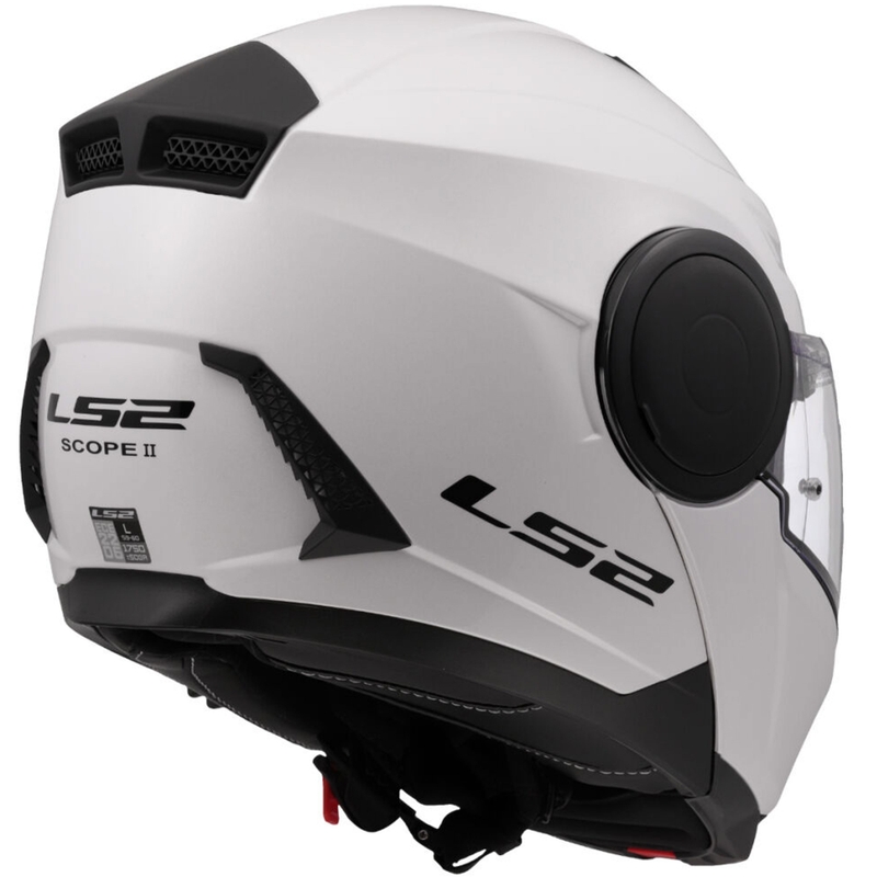 Casco de motocicleta abatible LS2 FF902 Scope II Blanco sólido