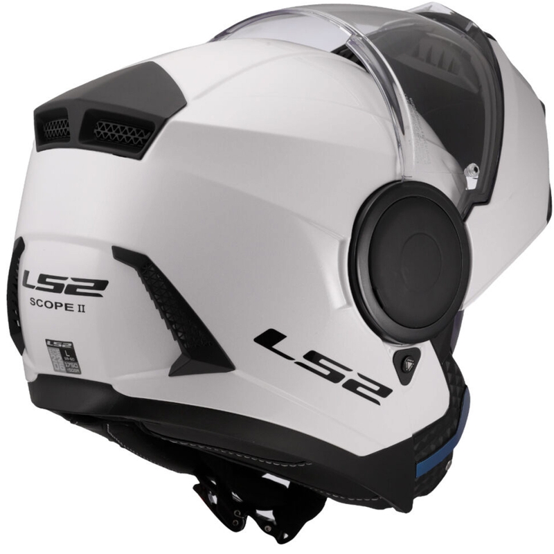 Casco de motocicleta abatible LS2 FF902 Scope II Blanco sólido