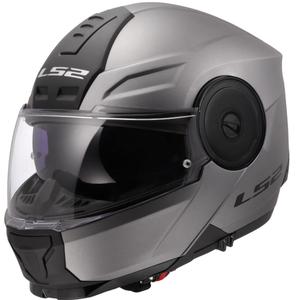 Casco de motocicleta abatible LS2 FF902 Scope II Titanio sólido mate