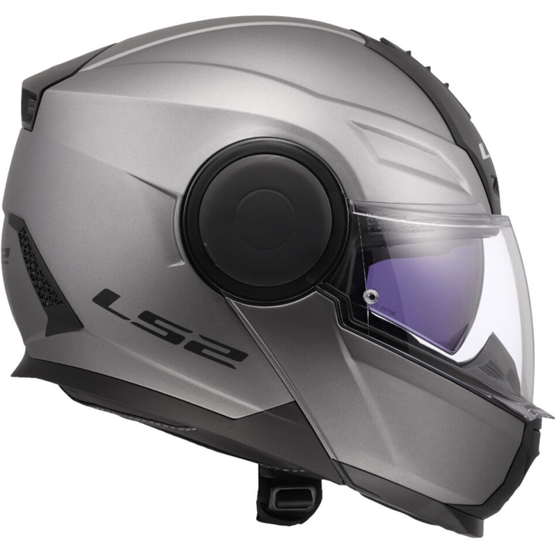 Casco de motocicleta abatible LS2 FF902 Scope II Titanio sólido mate