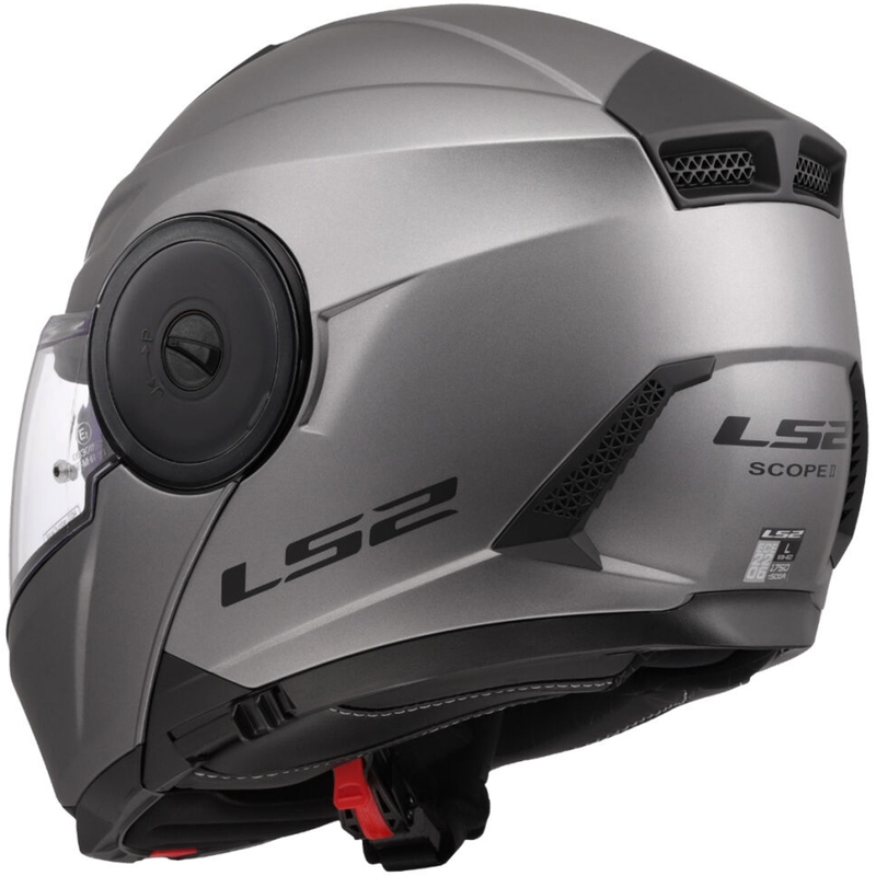Casco de motocicleta abatible LS2 FF902 Scope II Titanio sólido mate