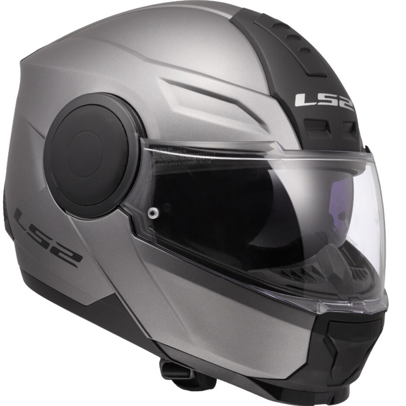 Casco de motocicleta abatible LS2 FF902 Scope II Titanio sólido mate