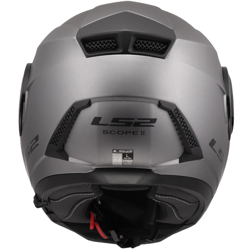 Casco de motocicleta abatible LS2 FF902 Scope II Titanio sólido mate
