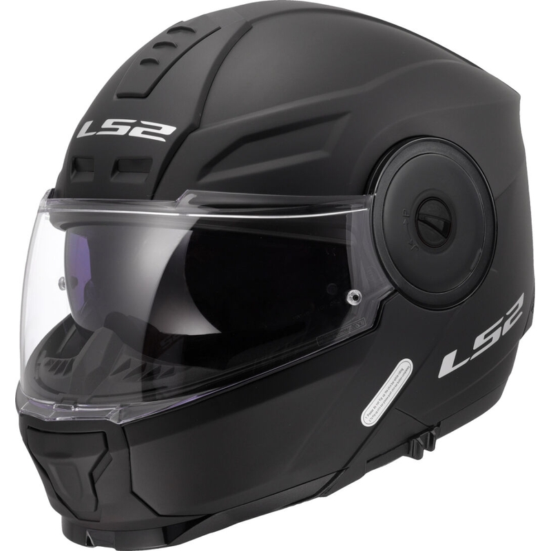 Casco de motocicleta abatible LS2 FF902 Scope II Solid negro mate
