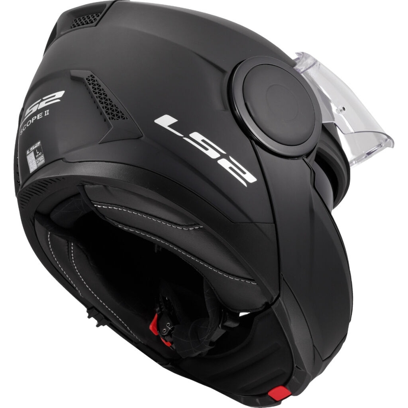 Casco de motocicleta abatible LS2 FF902 Scope II Solid negro mate