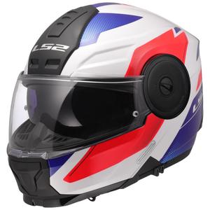 Casco de moto abatible LS2 FF902 Scope II Duria blanco-azul-rojo