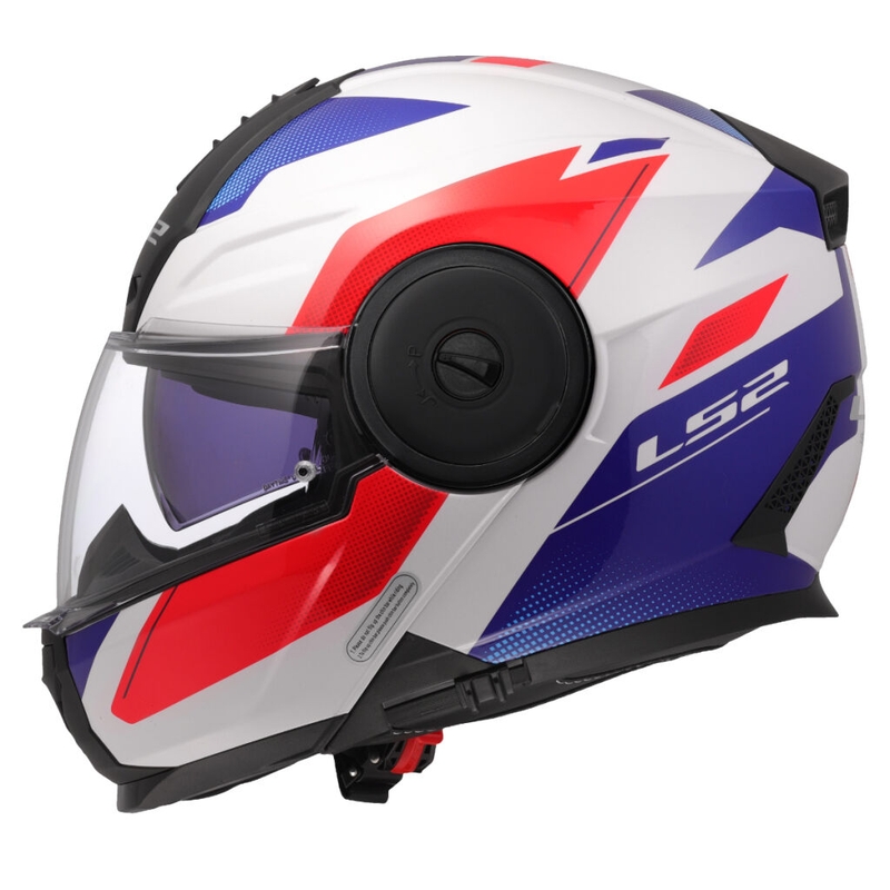 Casco de moto abatible LS2 FF902 Scope II Duria blanco-azul-rojo