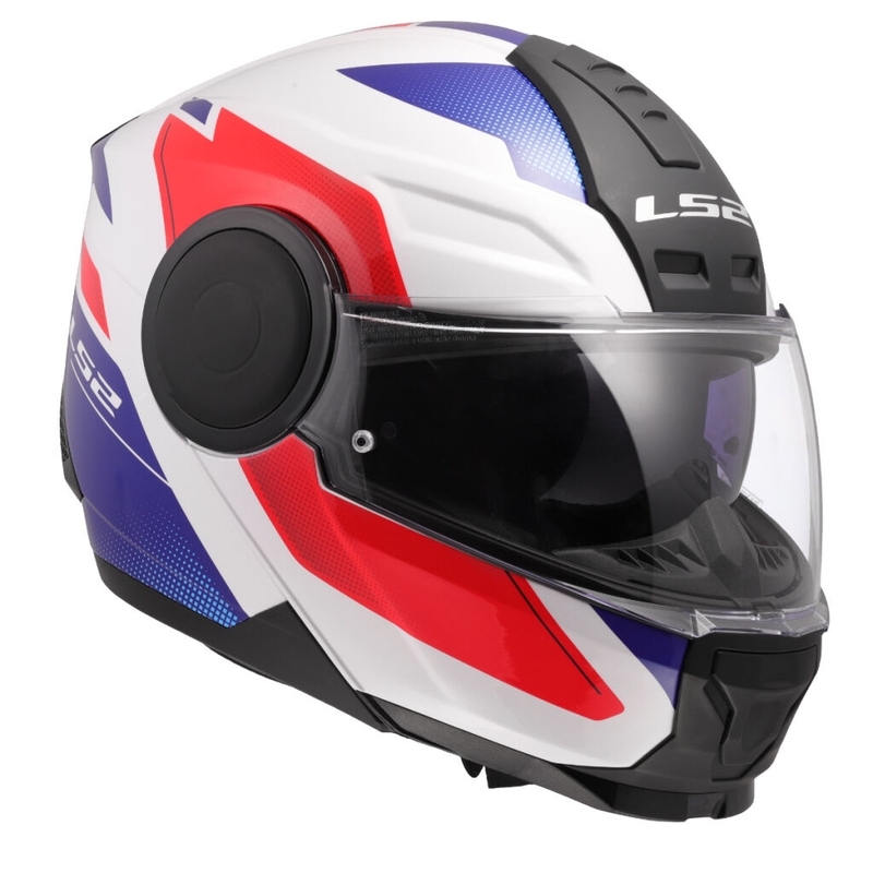 Casco de moto abatible LS2 FF902 Scope II Duria blanco-azul-rojo