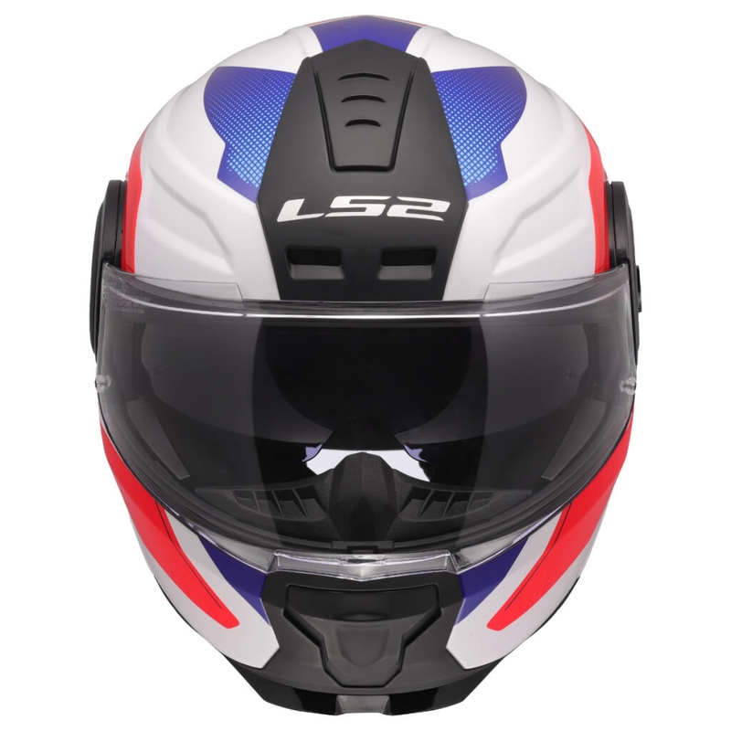 Casco de moto abatible LS2 FF902 Scope II Duria blanco-azul-rojo