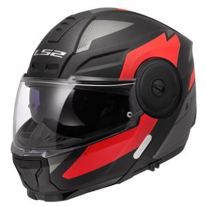 Casco de moto abatible LS2 FF902 Scope II Duria negro-rojo
