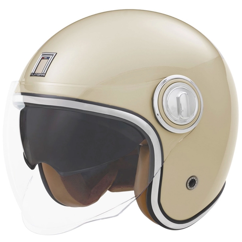 Casco de moto abierto NOX PREMIUM Heritage crema blanco
