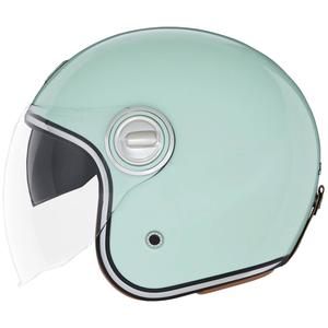 Casco de moto abierto NOX PREMIUM Heritage verde pastel