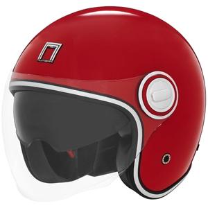 Casco de moto abierto NOX PREMIUM Heritage rojo