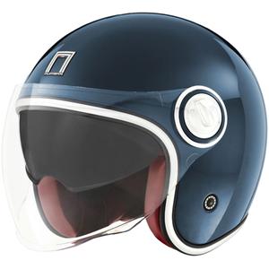 Casco de moto abierto NOX PREMIUM Heritage azul petróleo