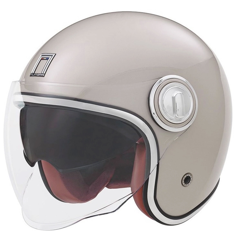 Casco jet NOX PREMIUM Heritage rosa champán