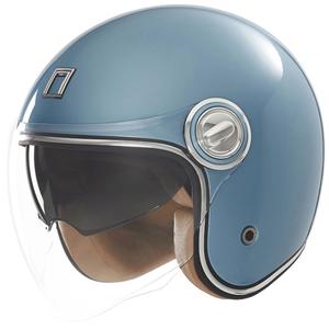 Casco de moto abierto Nox Premium Heritage turquesa