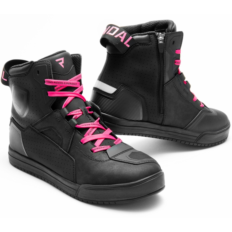 Botas de moto para mujer Rebelhorn Vandal II negro-rosa
