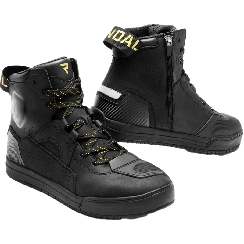 Botas de moto mujer Rebelhorn Vandal II negras y doradas