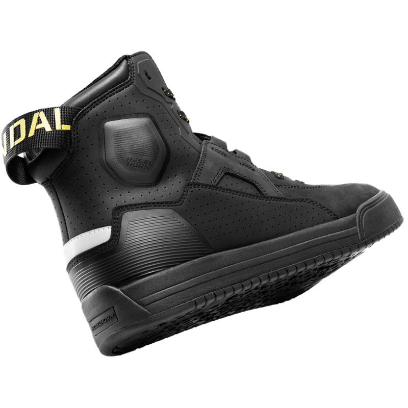 Botas de moto mujer Rebelhorn Vandal II negras y doradas