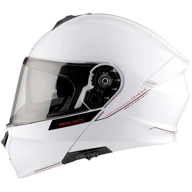 Casco de moto MT Genesis SV Solid A0 blanco brillo