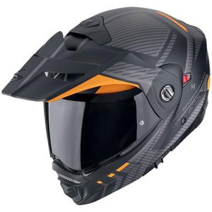 Casco de moto abatible Scorpion ADX-2 LEWIS negro-naranja mate