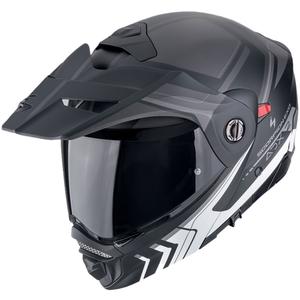 Casco de moto abatible Scorpion ADX-2 LEWIS negro-plata mate