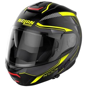 Casco de moto abatible Nolan N100-6 Surveryor N-COM 22 negro-amarillo