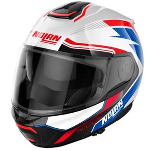 Casco abatible para moto Nolan N100-6 Surveyor N-COM 24 blanco-azul