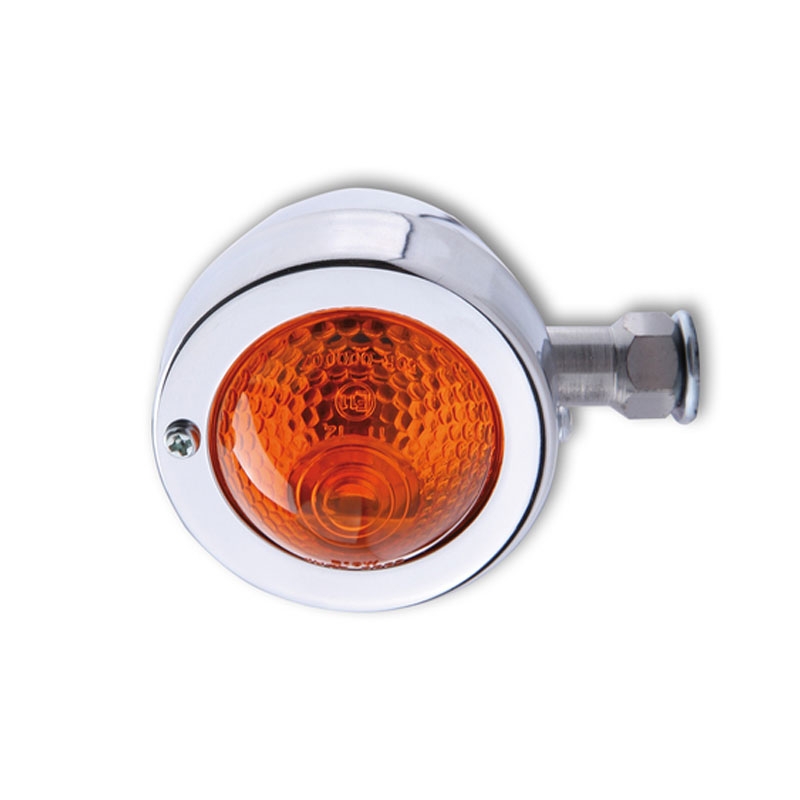 Intermitentes cromados para motocicleta Highsider Smart Bullet Pike