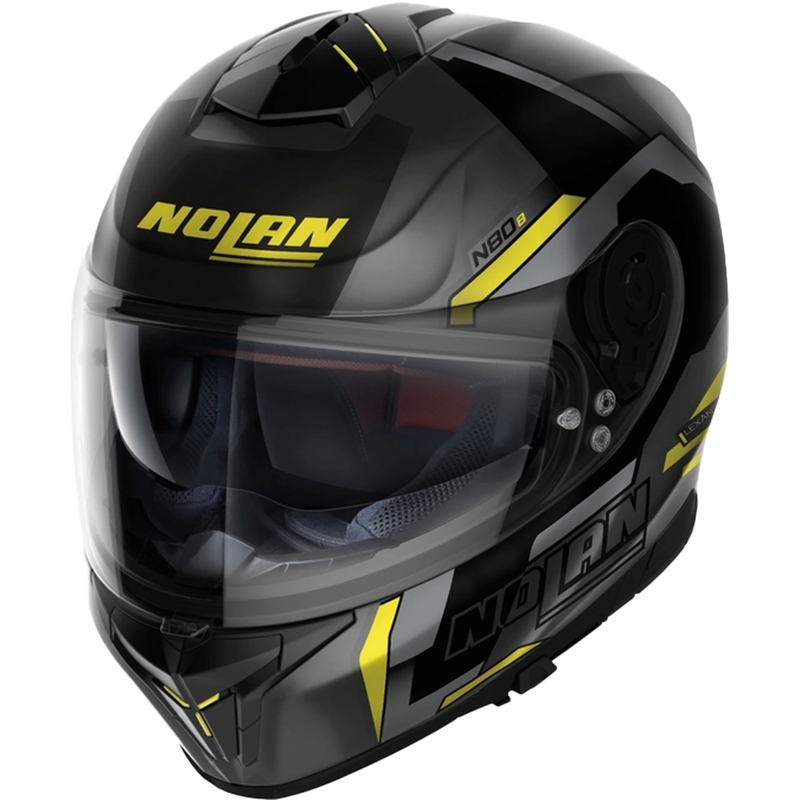 Casco de moto integral Nolan N80-8 Wanted N-com negro-amarillo fluo