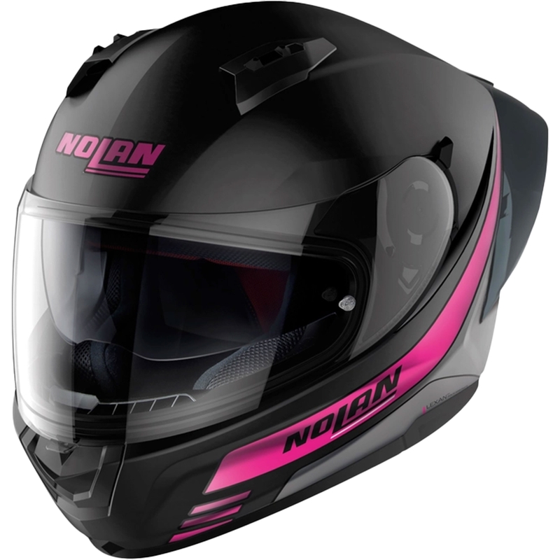 Casco integral de moto Nolan N60-6 Sport Outset 23 negro y rosa liquidación