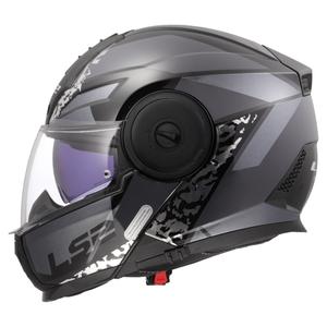 Casco de motocicleta abatible LS2 FF902 Scope II Oxyd negro-titanio