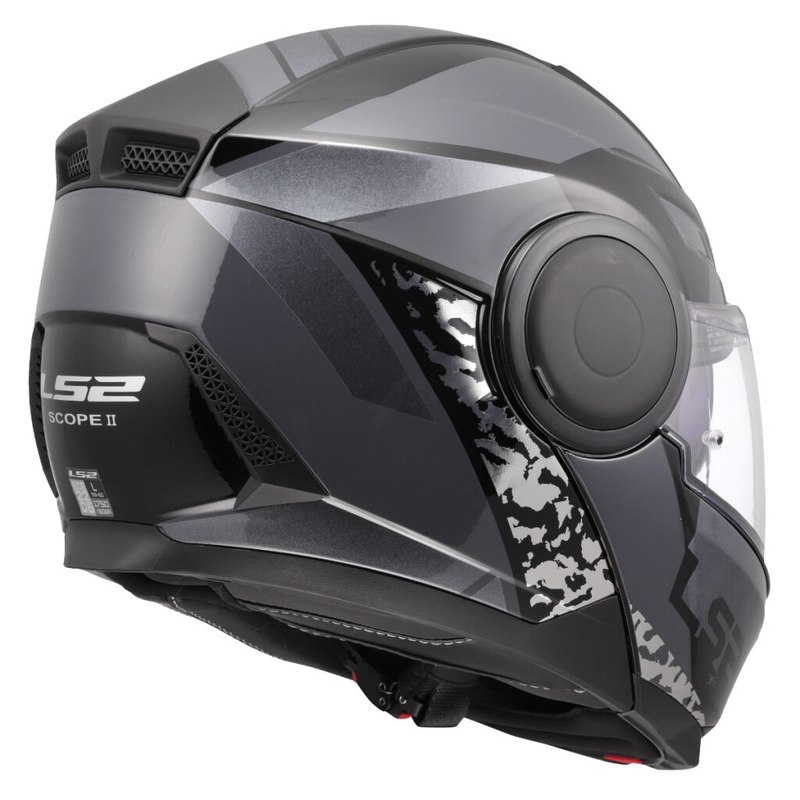 Casco de motocicleta abatible LS2 FF902 Scope II Oxyd negro-titanio