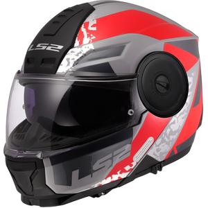 Casco de motocicleta abatible LS2 FF902 Scope II Oxyd gris-rojo