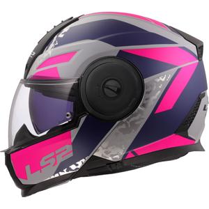 Casco de motocicleta abatible LS2 FF902 Scope II Oxyd gris-azul-violeta