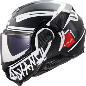 Casco de moto abatible LS2 FF910 Advant II Tape negro