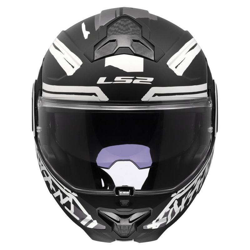 Casco de moto abatible LS2 FF910 Advant II Tape negro