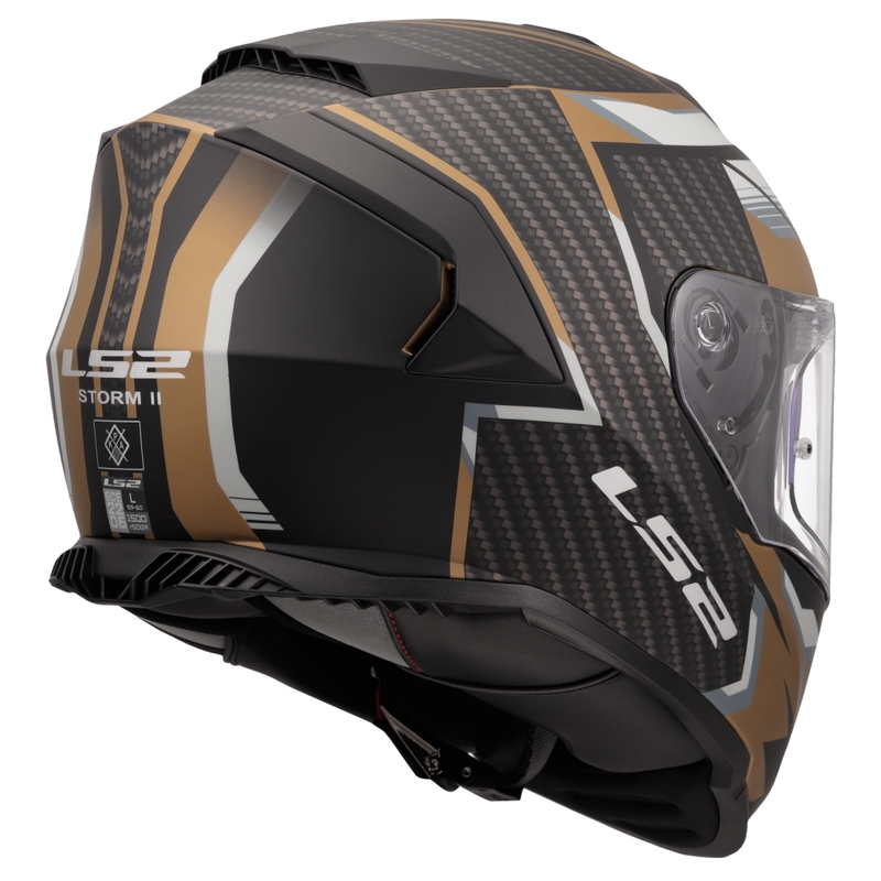 Casco integral de motocicleta LS2 FF800 Storm II Tracker negro-dorado