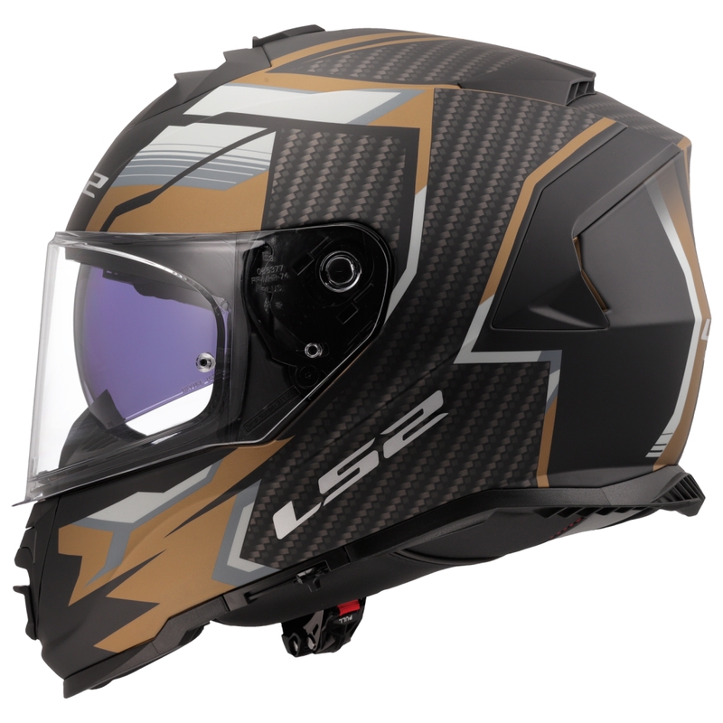 Casco integral de motocicleta LS2 FF800 Storm II Tracker negro-dorado