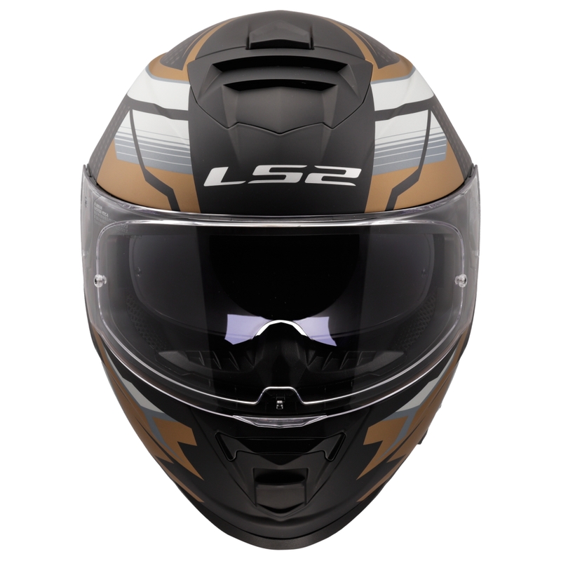 Casco integral de motocicleta LS2 FF800 Storm II Tracker negro-dorado