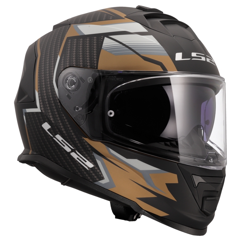 Casco integral de motocicleta LS2 FF800 Storm II Tracker negro-dorado
