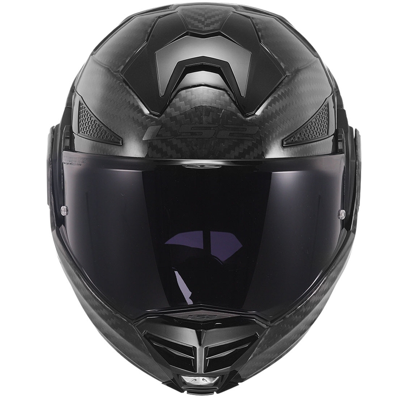 Casco de motocicleta abatible LS2 FF901 Advant X Solid Carbon negro