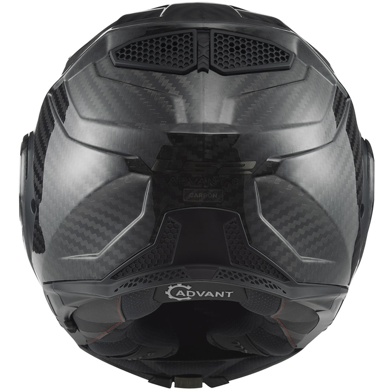 Casco de motocicleta abatible LS2 FF901 Advant X Solid Carbon negro